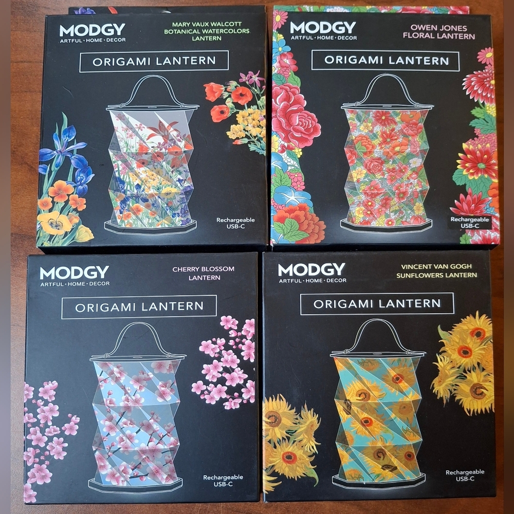 Modgy Oragami Lanterns Rechargeable 4 Designs Available Price Is For ONE